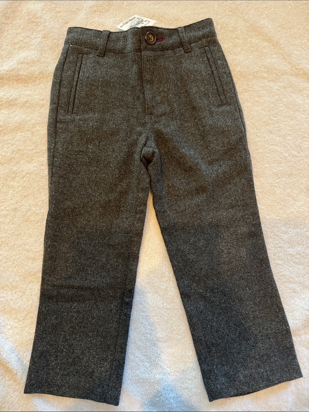 Mini Boden Gray Wool-Blend Dress Pants for Kids